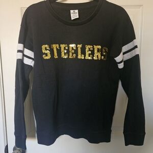 Victoria's Secret PINK x Pittsburgh Steelers NFL Sequin Sweatshirt Vintage Rare